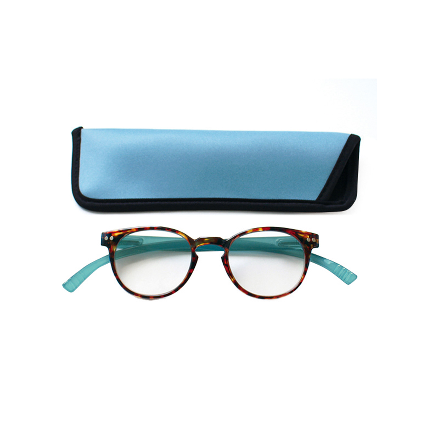 FELISSIMO PARTNERS|さっと首にかけられる 軽い 老眼鏡 neck readers（R） 〈クリアブルー〉