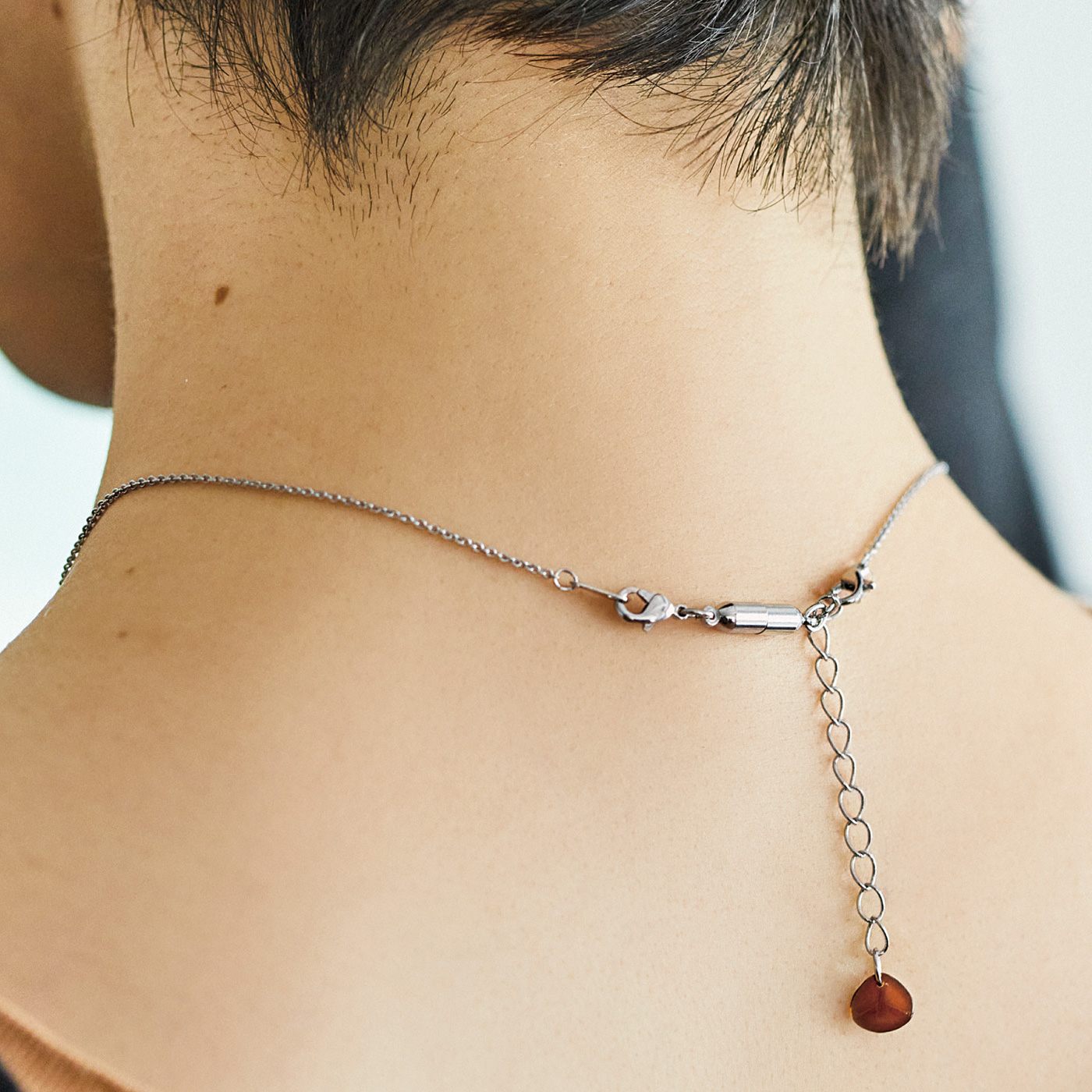 L'AMIPLUS|アクセをワンタッチ着脱アジャスター付きマグネットキャッチ〈シルバーカラー〉