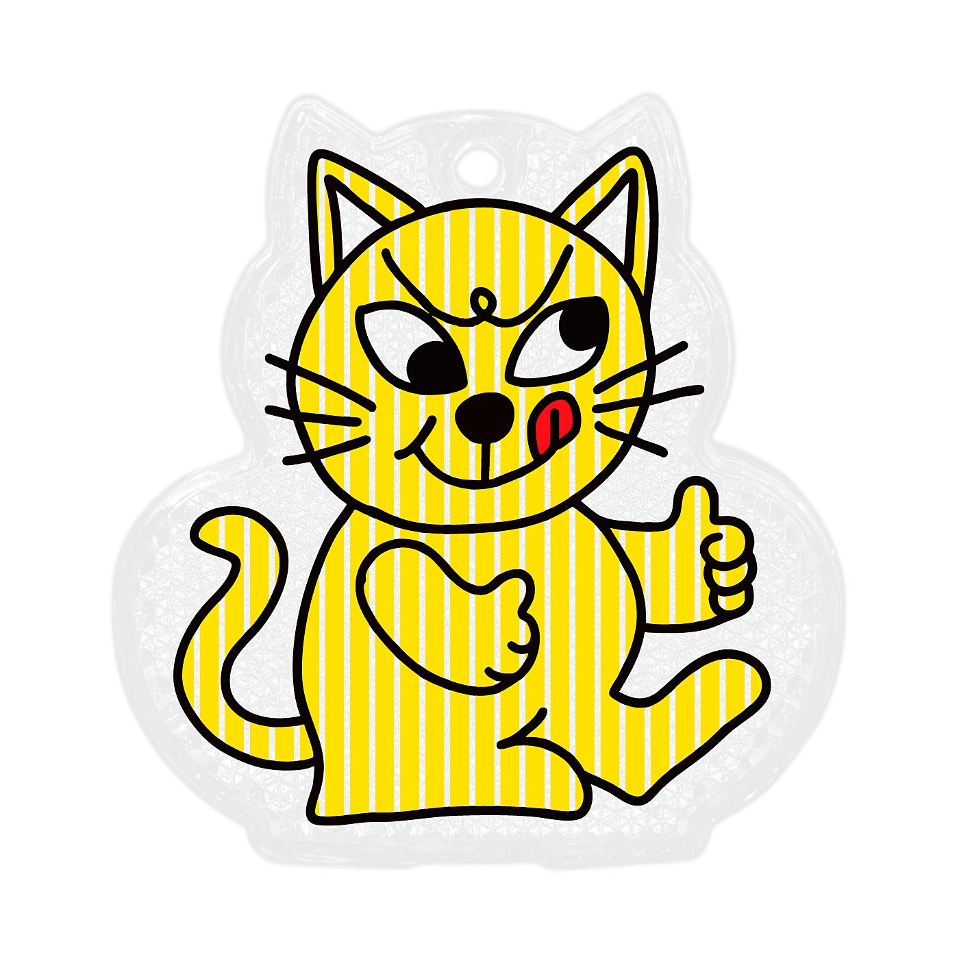 フェリシモの雑貨 Kraso|Midori Komatsu チーキー キャット リフレクター〈イエロー〉
