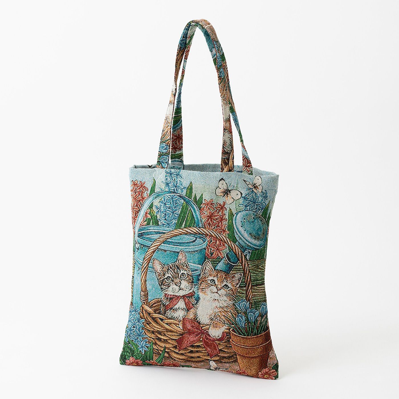 フェリシモの雑貨 Kraso|Purr Purr ジャカード織トートバッグ05.Blue